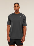 Gymshark Arrival Contrast T-Shirt — Grey/Black — 4