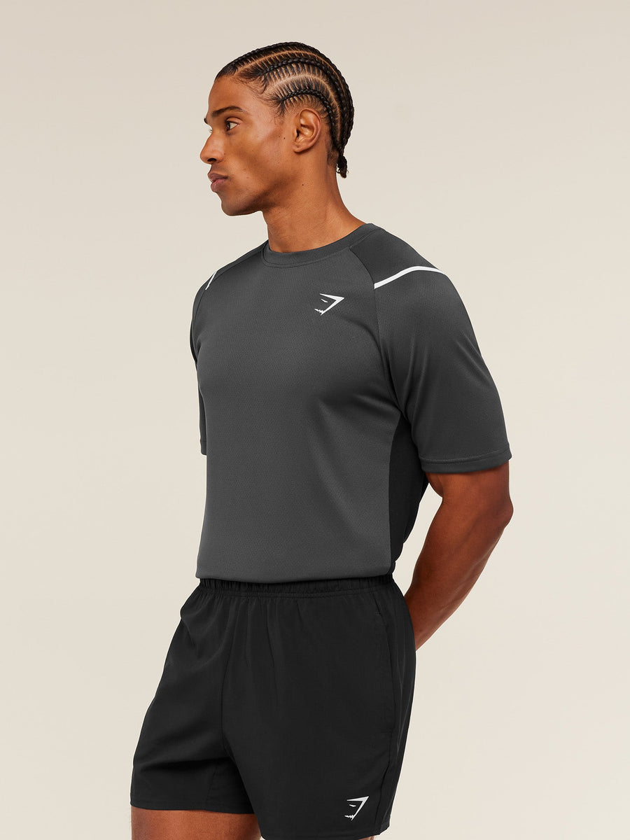 Gymshark Arrival Contrast T-Shirt — Grey/Black — 3