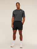 Gymshark Arrival Contrast T-Shirt — Grey/Black — 5