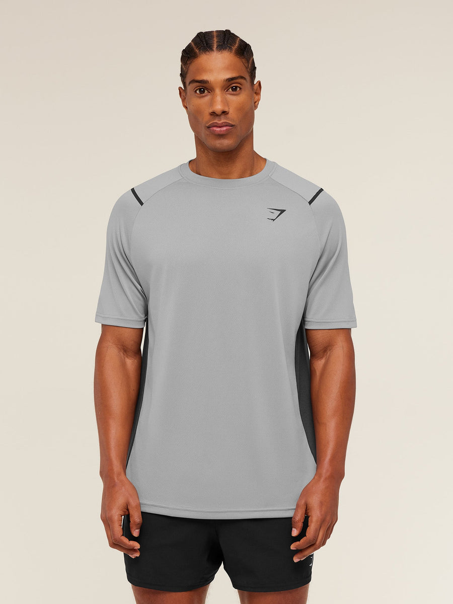 Gymshark Arrival Contrast T-Shirt — Smokey Grey / Grey — 4