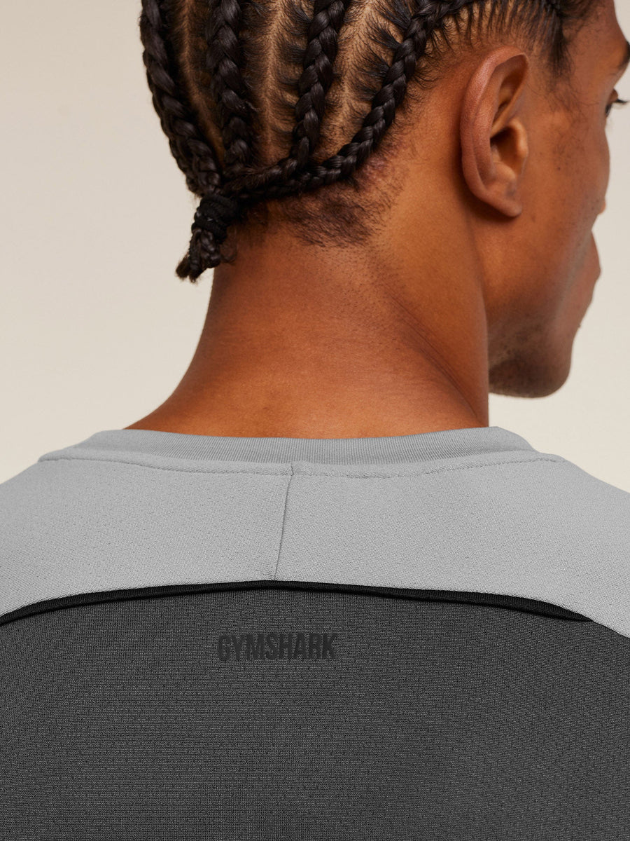 Gymshark Arrival Contrast T-Shirt — Smokey Grey / Grey — 7