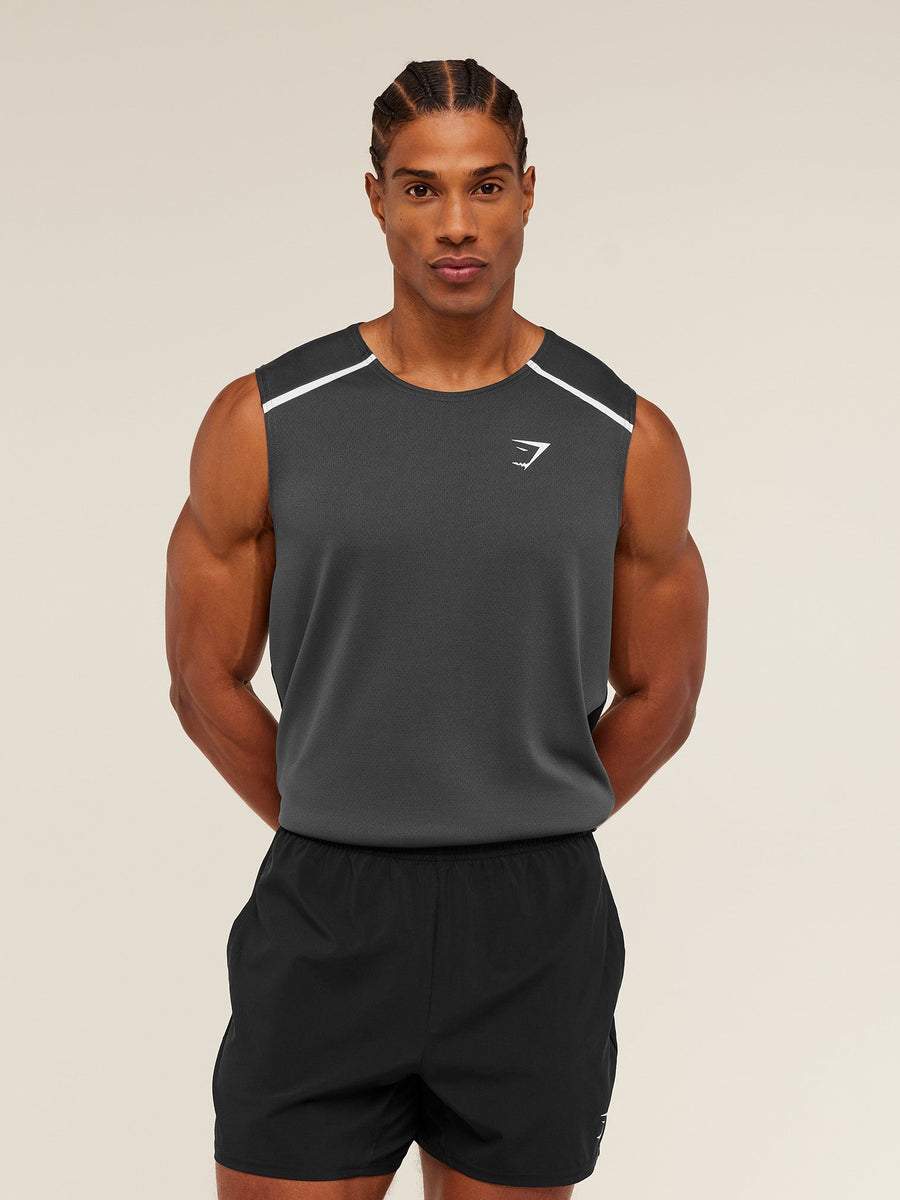 Gymshark Arrival Contrast Tank — Grey/Black — 1