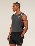 Gymshark Arrival Contrast Tank — Grey/Black — 3