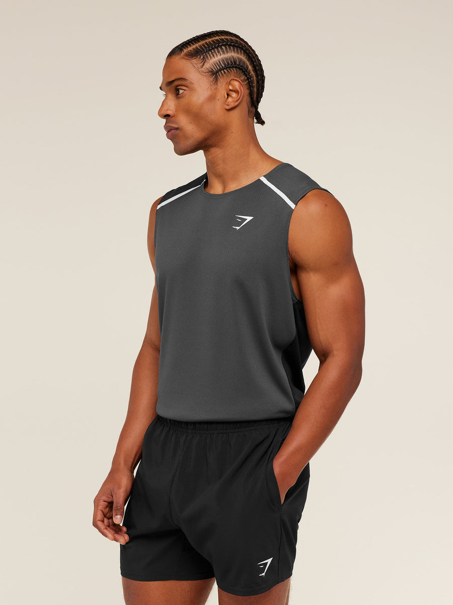 Gymshark Arrival Contrast Tank — Grey/Black — 3