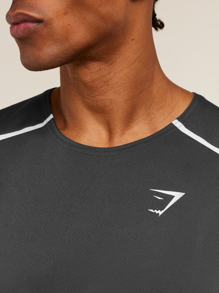 Gymshark Arrival Contrast Tank — Grey/Black — 6