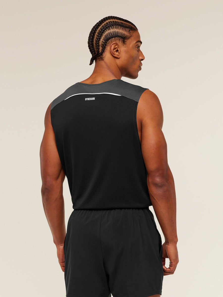 Gymshark Arrival Contrast Tank — Grey/Black — 2