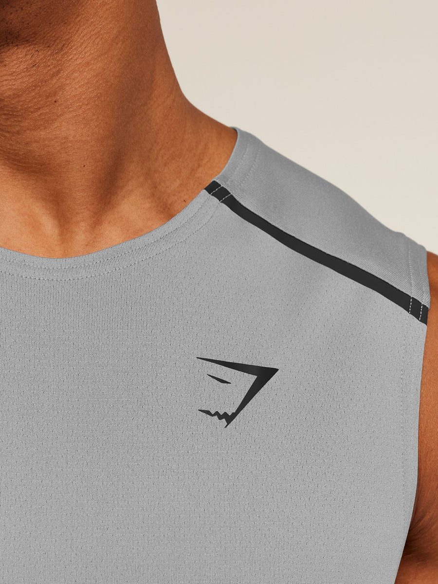 Gymshark Arrival Contrast Tank — Smokey Grey / Grey — 6