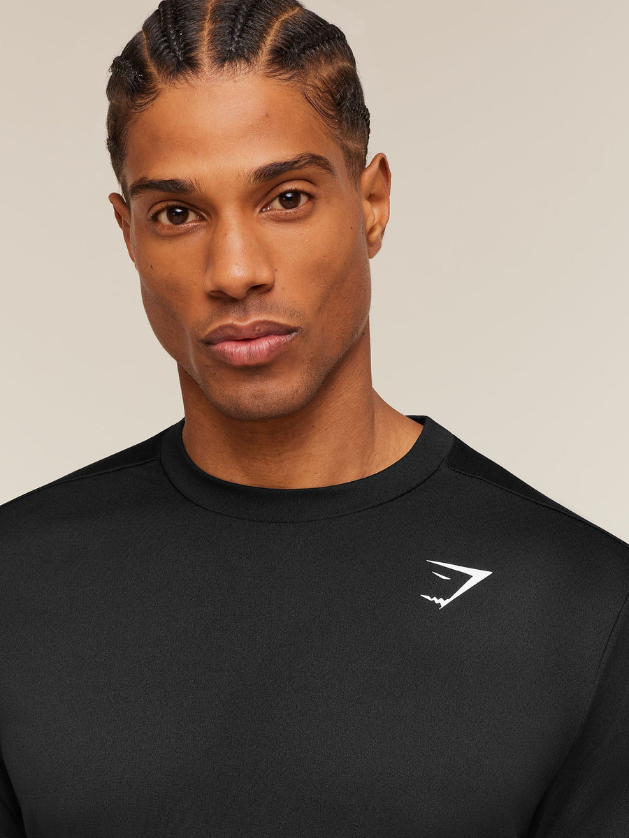 Gymshark Arrival Long Sleeve T-Shirt — Black — 5