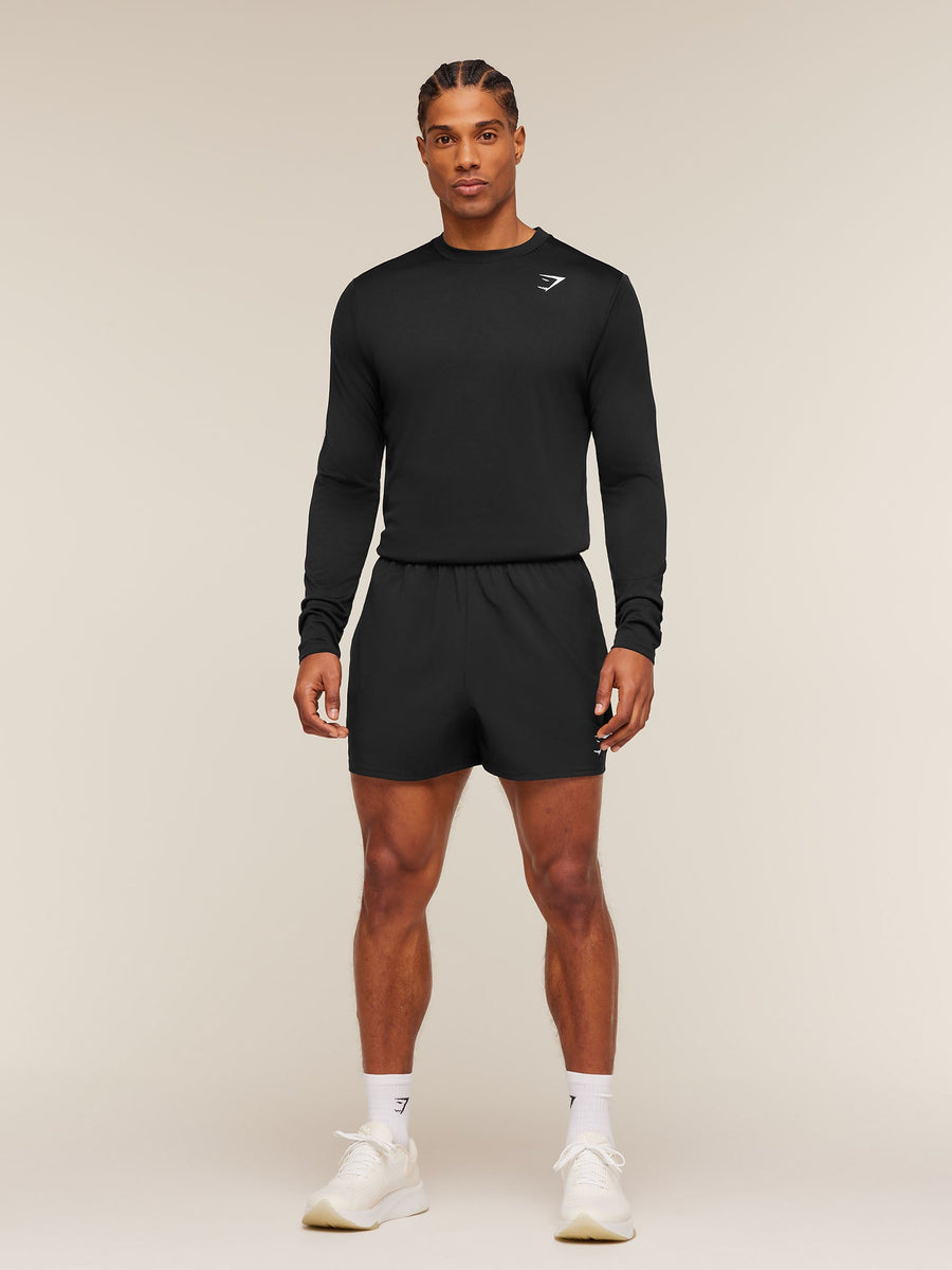 Gymshark Arrival Long Sleeve T-Shirt — Black — 4