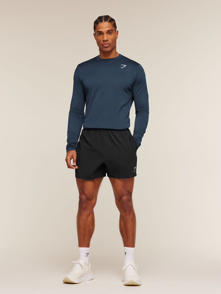 Gymshark Arrival Long Sleeve T-Shirt — Navy — 4