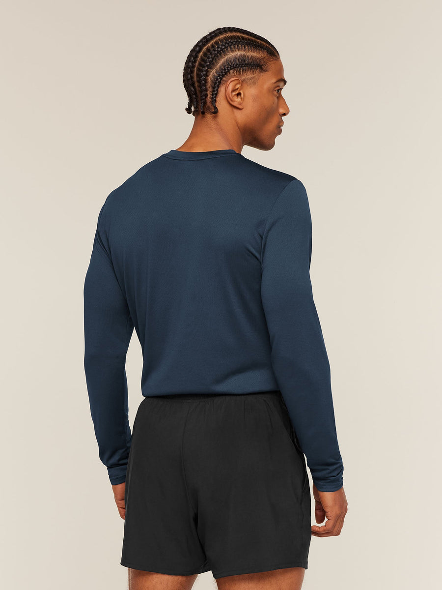 Gymshark Arrival Long Sleeve T-Shirt — Navy — 2