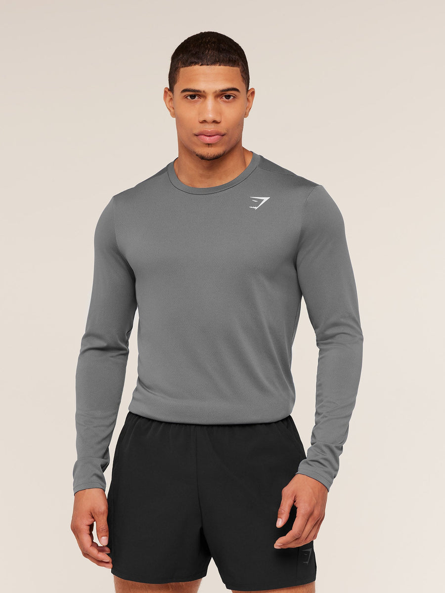 Gymshark Arrival Long Sleeve T-Shirt — Silhouette Grey — 1