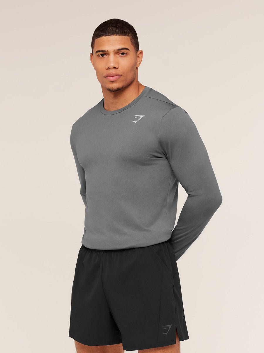 Gymshark Arrival Long Sleeve T-Shirt — Silhouette Grey — 3