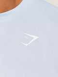 Gymshark Arrival Oversized Long Sleeve T-Shirt — Chilled Blue — 6