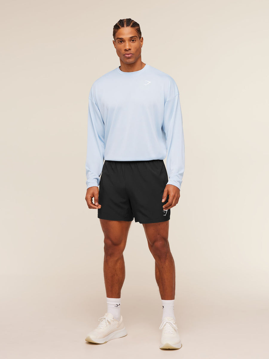 Gymshark Arrival Oversized Long Sleeve T-Shirt — Chilled Blue — 4