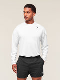 Gymshark Arrival Oversized Long Sleeve T-Shirt — White — 3