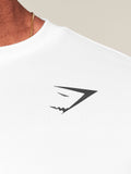 Gymshark Arrival Oversized Long Sleeve T-Shirt — White — 6