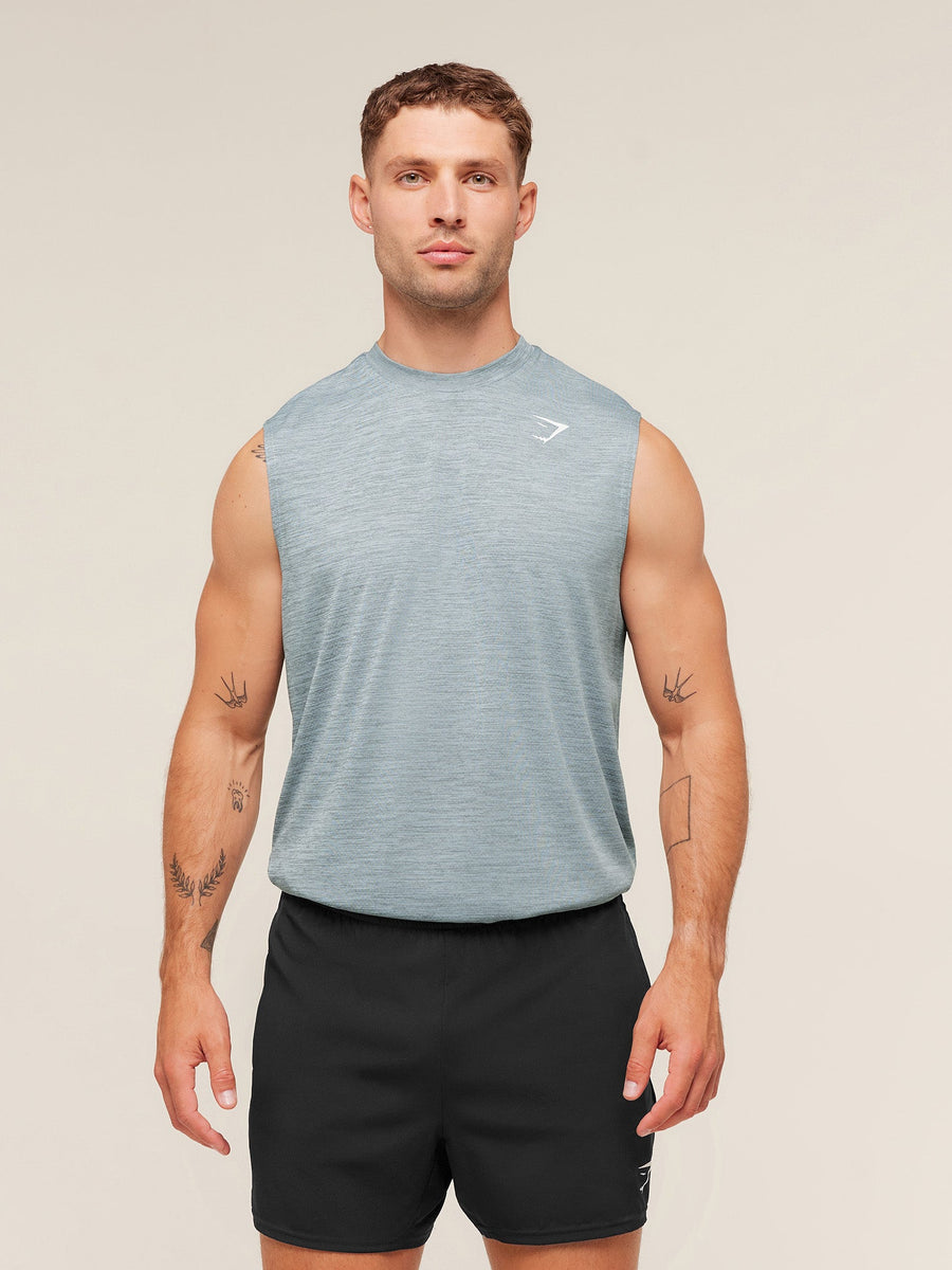 Gymshark Oversized Performance Tank — Smoke Blue/Denim Grey — 1