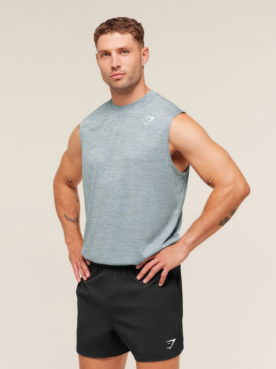 Gymshark Oversized Performance Tank — Smoke Blue/Denim Grey — 3