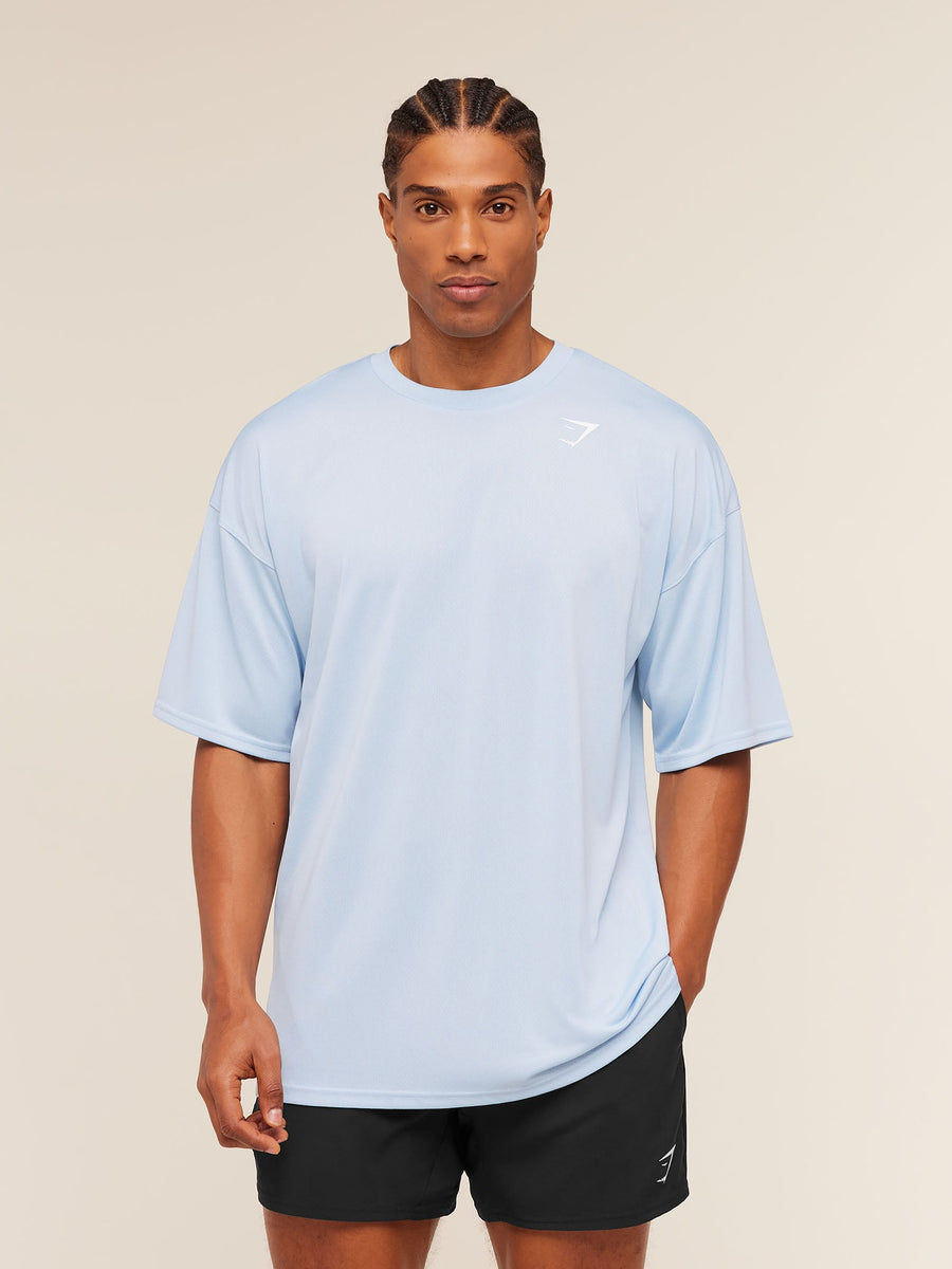 Gymshark Arrival Oversized T-Shirt — Chilled Blue — 4