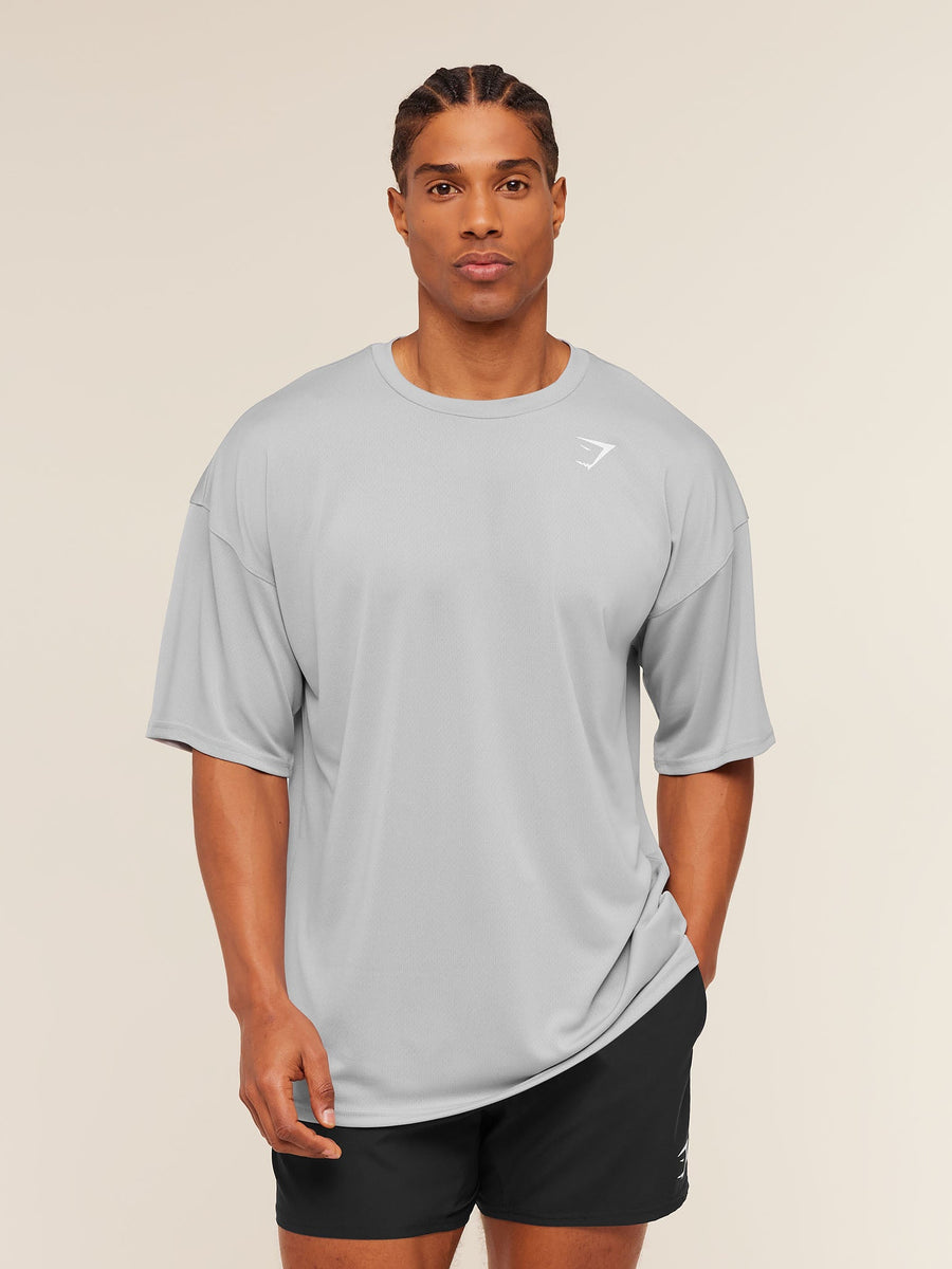 Gymshark Arrival Oversized T-Shirt — Stratus Grey — 4