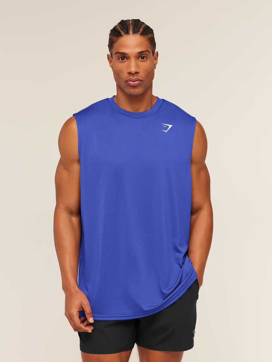 Gymshark Arrival Oversized Tank — Force Blue — 5
