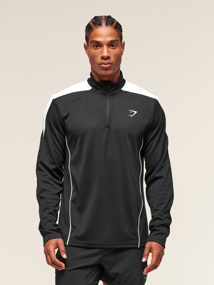 Gymshark Arrival Block 1/4 Zip — Black — 4