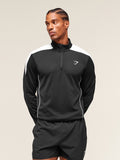 Gymshark Arrival Block 1/4 Zip — Black — 1
