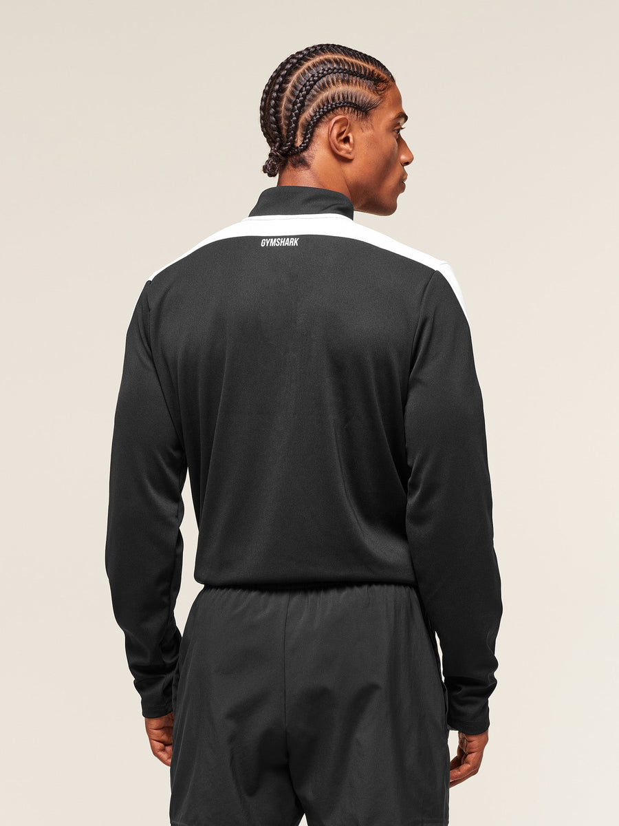 Gymshark Arrival Block 1/4 Zip — Black — 2