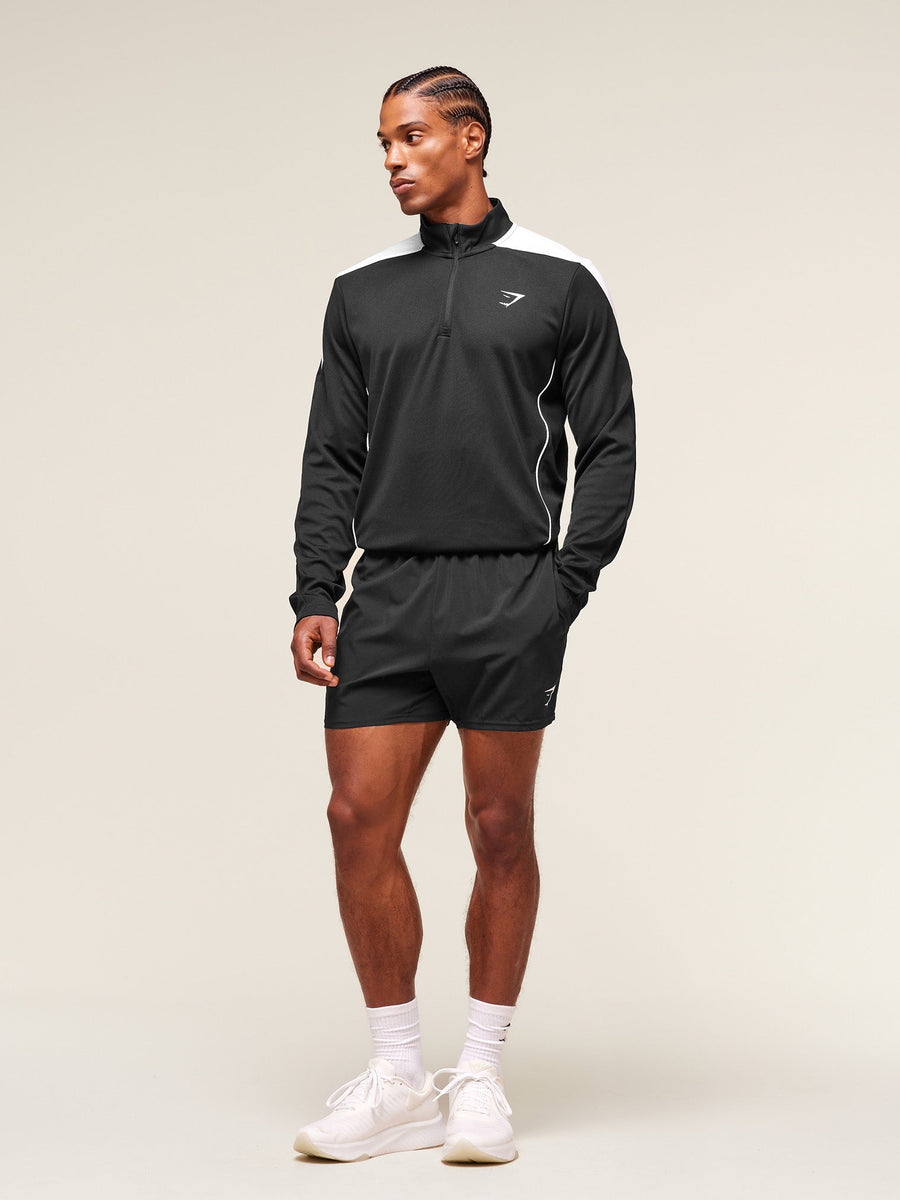Gymshark Arrival Block 1/4 Zip — Black — 7