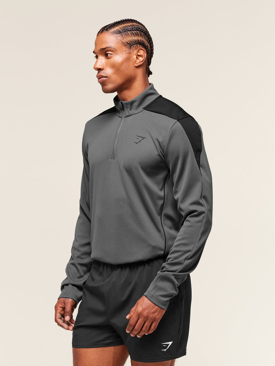 Gymshark Arrival Block 1/4 Zip — Dark Grey — 3