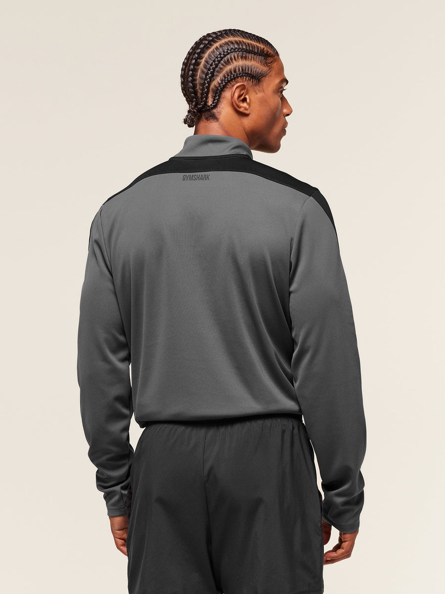 Gymshark Arrival Block 1/4 Zip — Dark Grey — 2