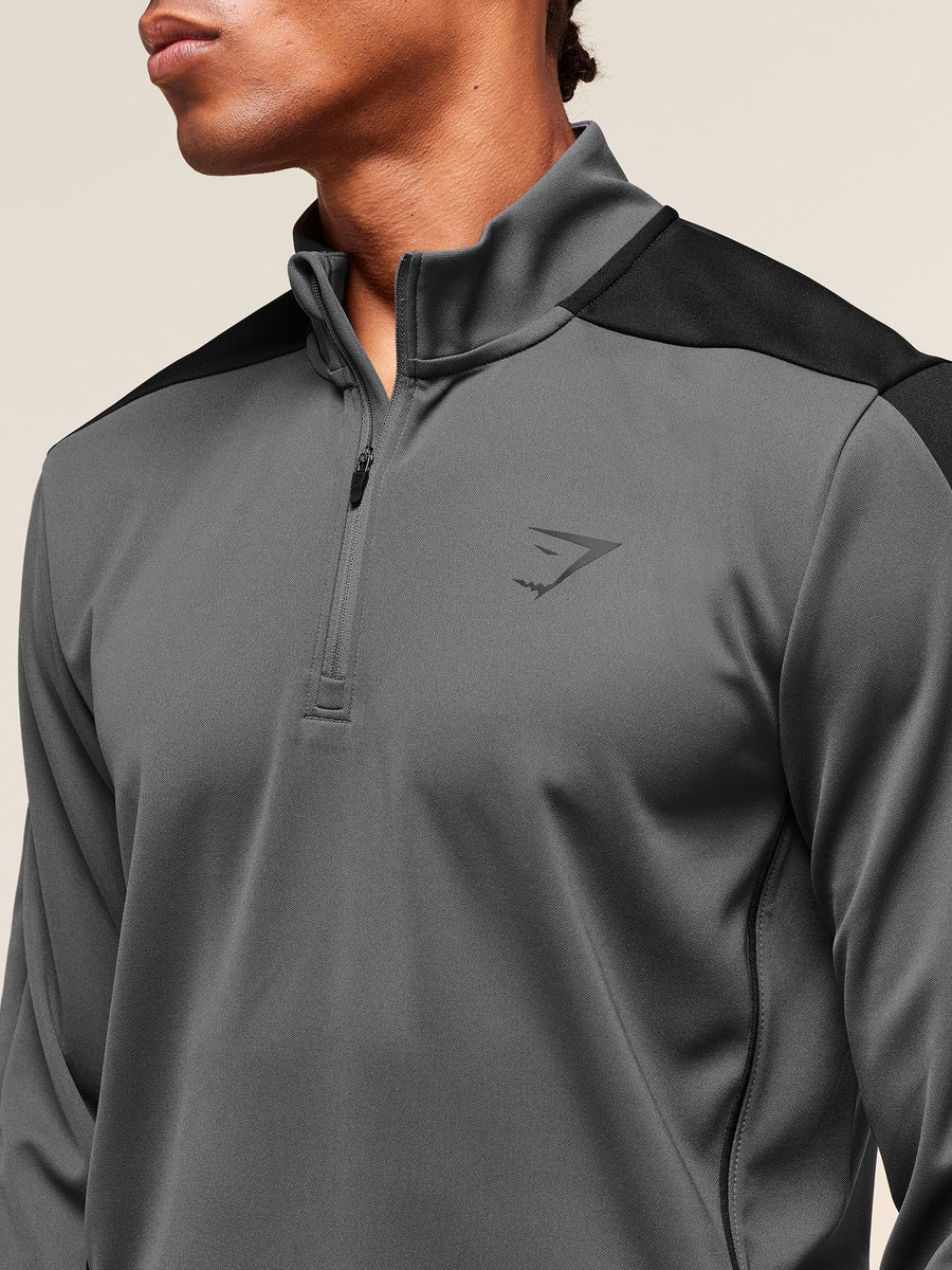 Gymshark Arrival Block 1/4 Zip — Dark Grey — 5