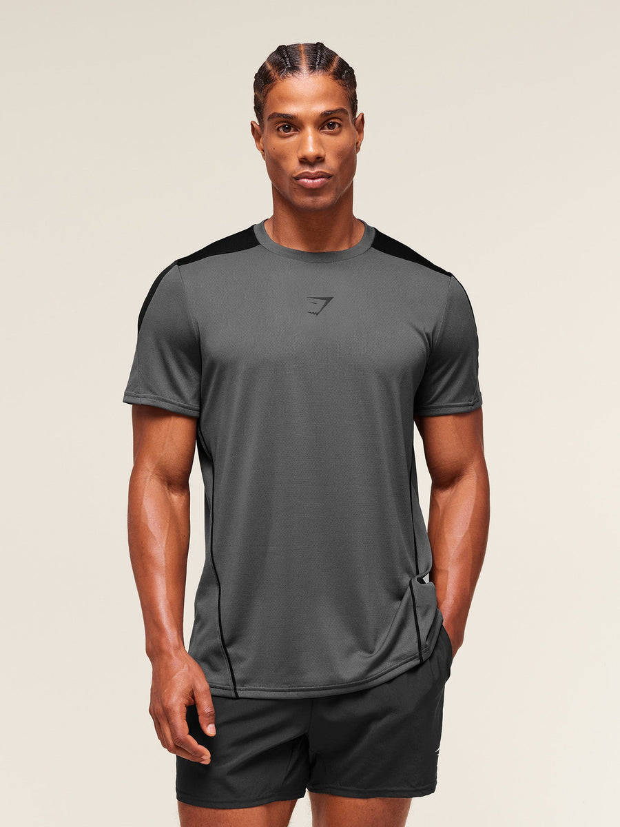 Gymshark Arrival Block T-Shirt — Dark Grey — 1
