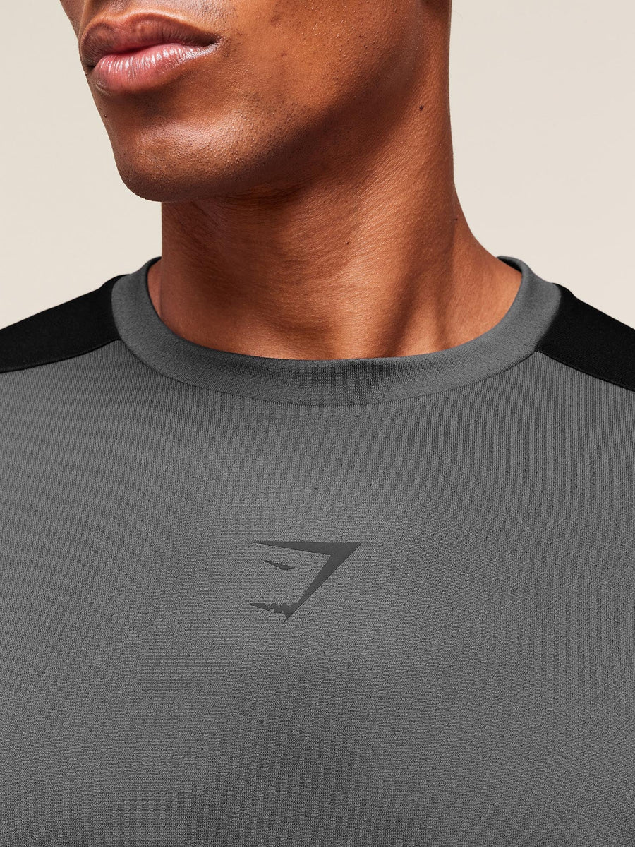 Gymshark Arrival Block T-Shirt — Dark Grey — 6