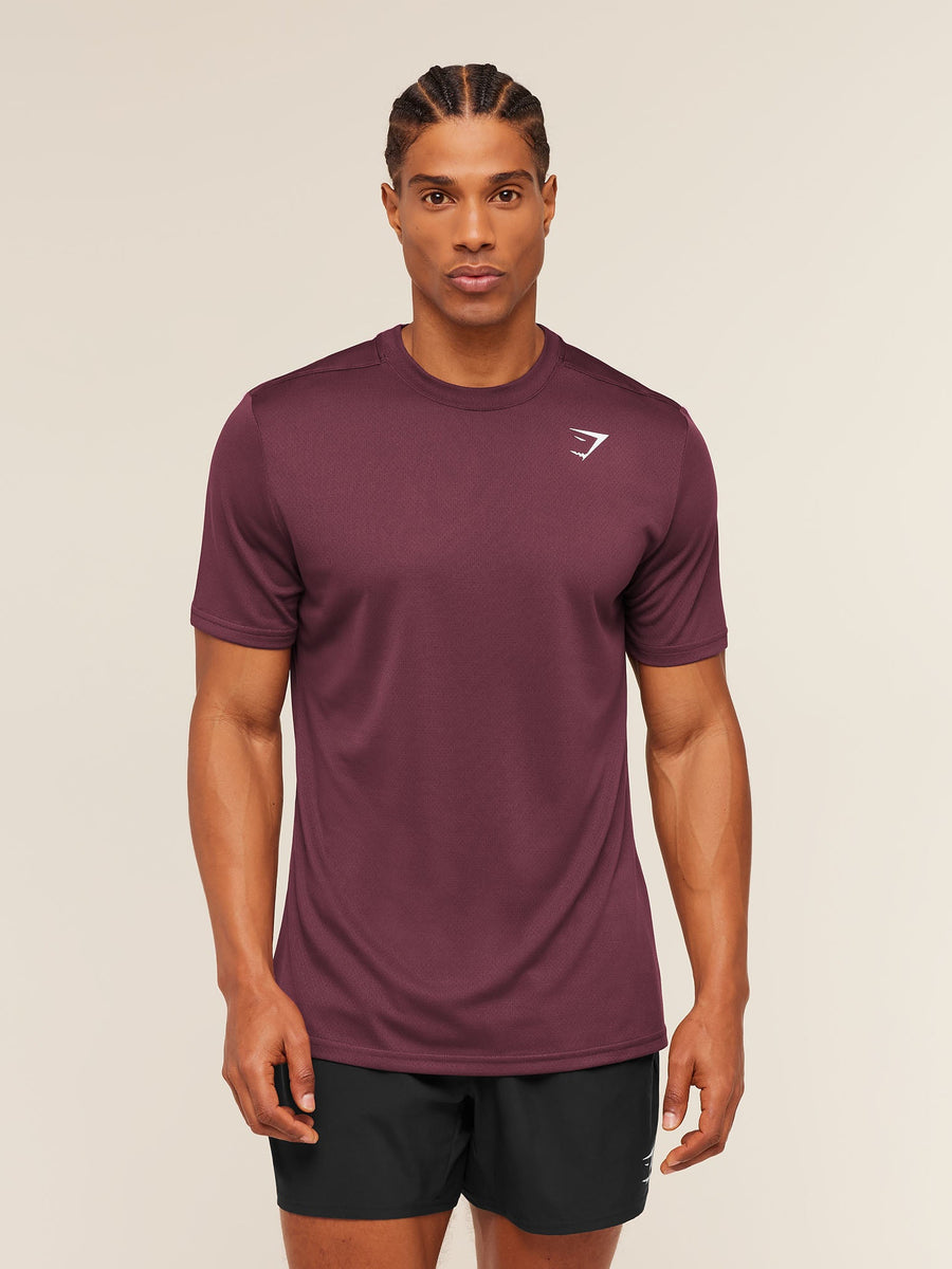 Gymshark Arrival T-Shirt — Impact Burgundy — 5