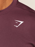 Gymshark Arrival T-Shirt — Impact Burgundy — 6