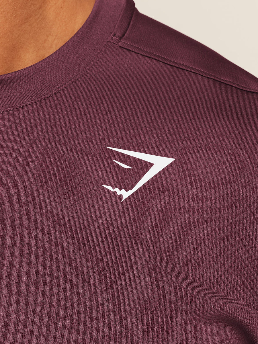 Gymshark Arrival T-Shirt — Impact Burgundy — 6