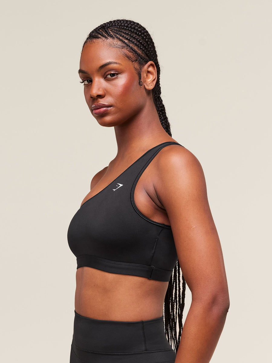 Gymshark Asymmetric Sports Bra — Black — 3