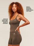 Gymshark Vital Tank With Shelf — Espresso Marl — 2