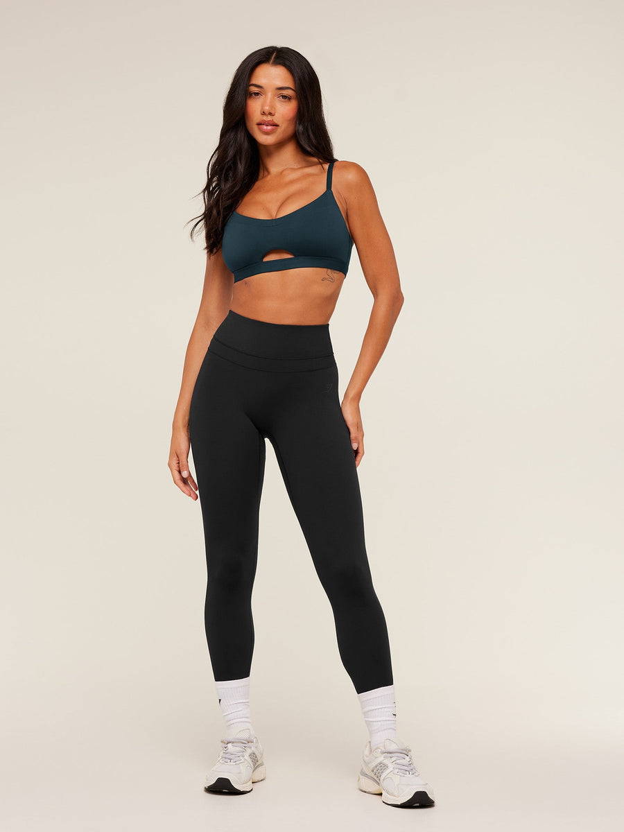 Gymshark Balcony Peekaboo Sports Bra — Deep Petrol Blue — 4