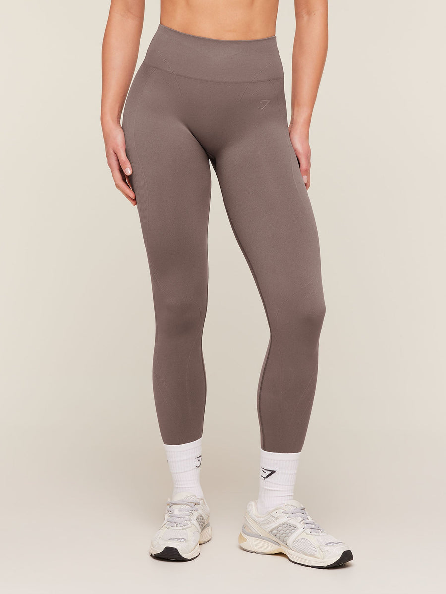 Gymshark Poise Seamless Leggings — Cool Brown — 1