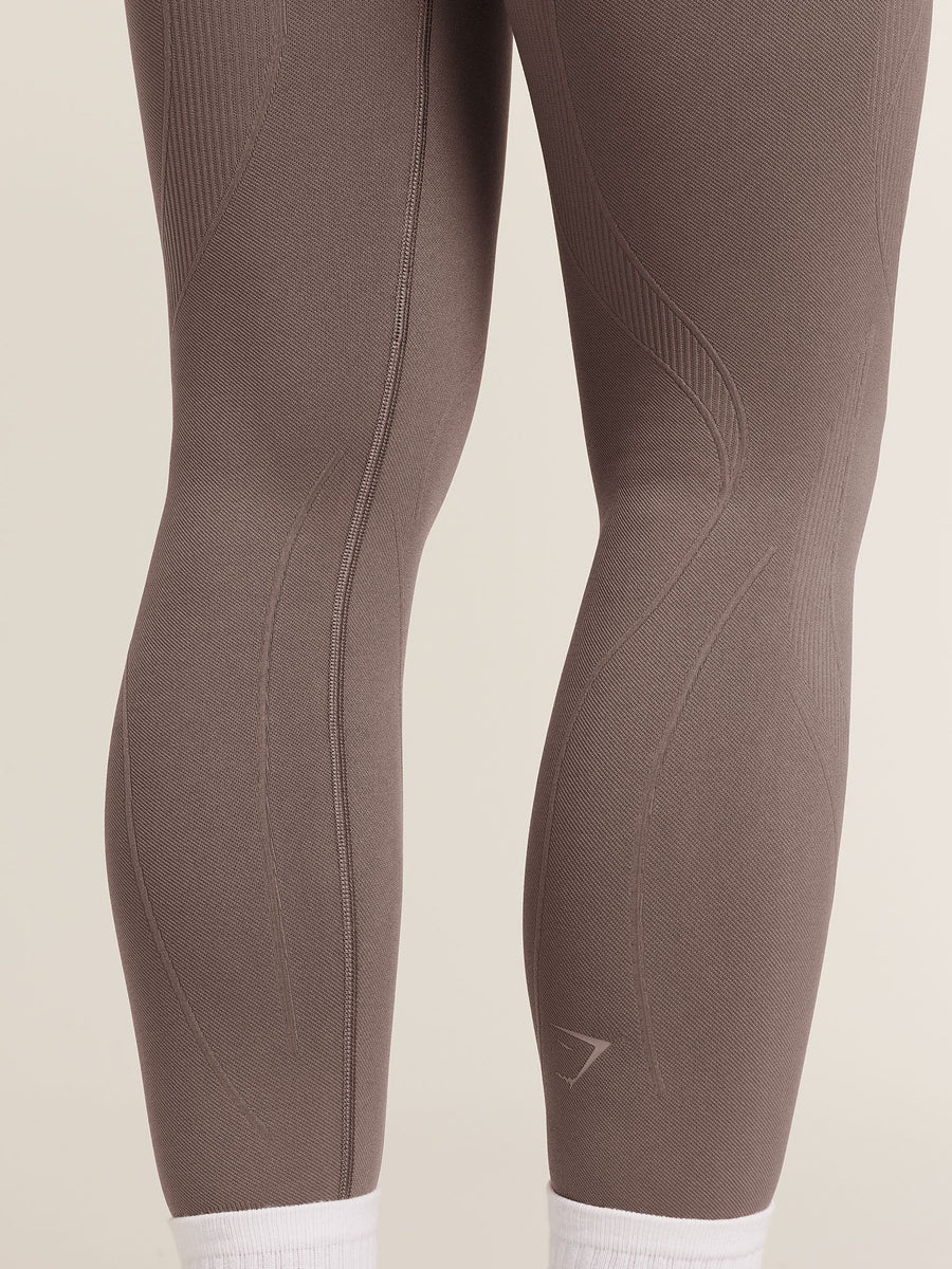 Gymshark Poise Seamless Leggings — Cool Brown — 7