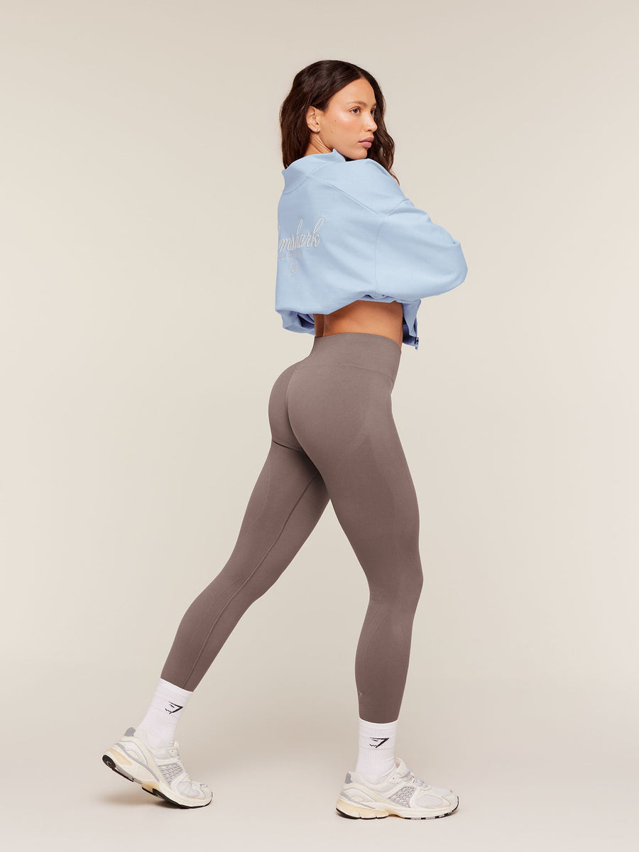 Gymshark Poise Seamless Leggings — Cool Brown — 4
