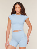 Gymshark Poise Crew Neck Short Sleeve Top — Chilled Blue — 1