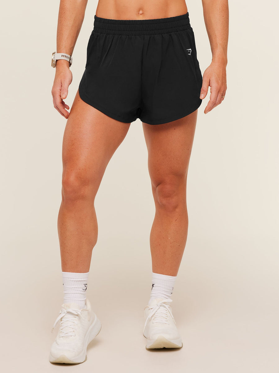 Gymshark Relay High Leg Shorts — Black — 1
