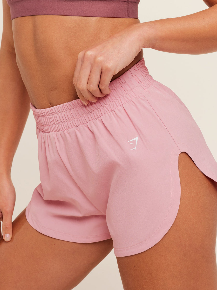Gymshark Relay High Leg Shorts — Light Pink — 5