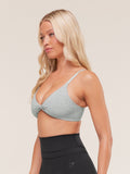 Gymshark Cotton Twist Front Bralette — Light Grey Core Marl — 3