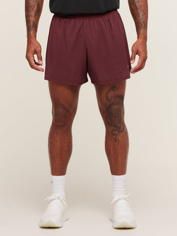 Gymshark Running 5" Shorts — Rich Maroon