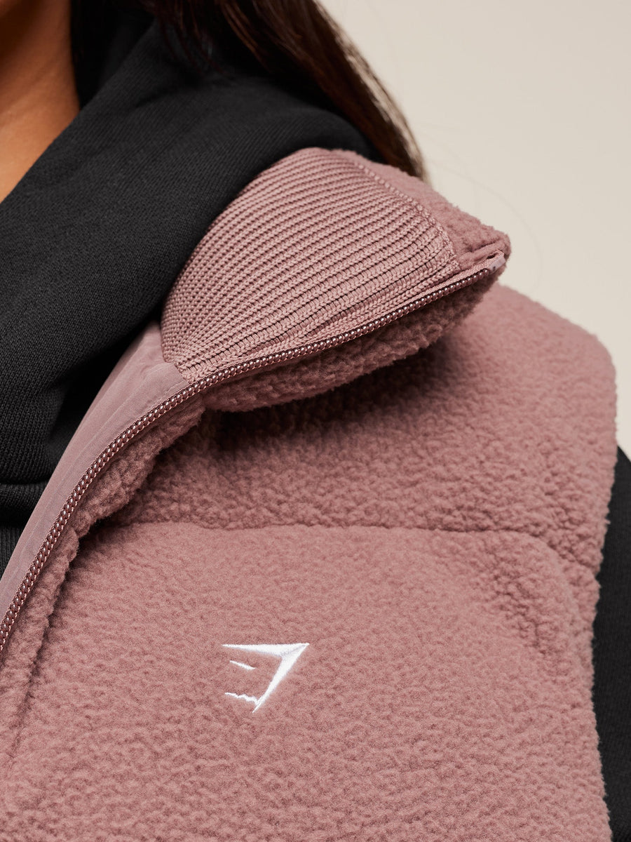 Gymshark Borg Puffer Vest — Chestnut Pink — 5